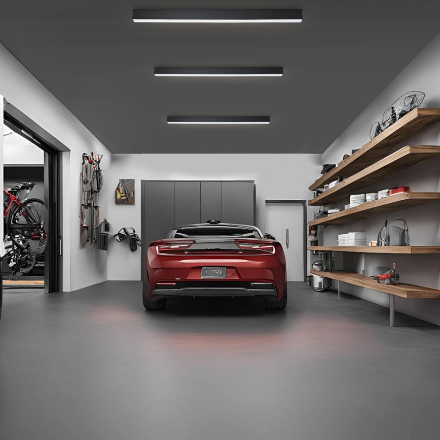 Brilagi - SLEEKLINE LED-loftlampe til badeværelse, 40W, 230V, 3000/4500/6000K, sort, IP44