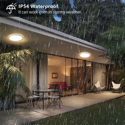 Brilagi - LED badeværelsesloftlampe ULTRA SLIM LED/12W/230V Ø 22,5 cm sølvfarvet IP54