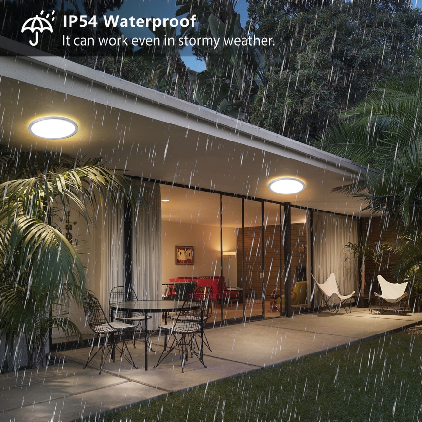 Brilagi - LED badeværelsesloftlampe ULTRA SLIM LED/12W/230V Ø 22,5 cm sølvfarvet IP54