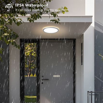 Brilagi - LED-loftlampe til badeværelse ULTRA SLIM LED/18W/230V Ø 30 cm sølv IP54