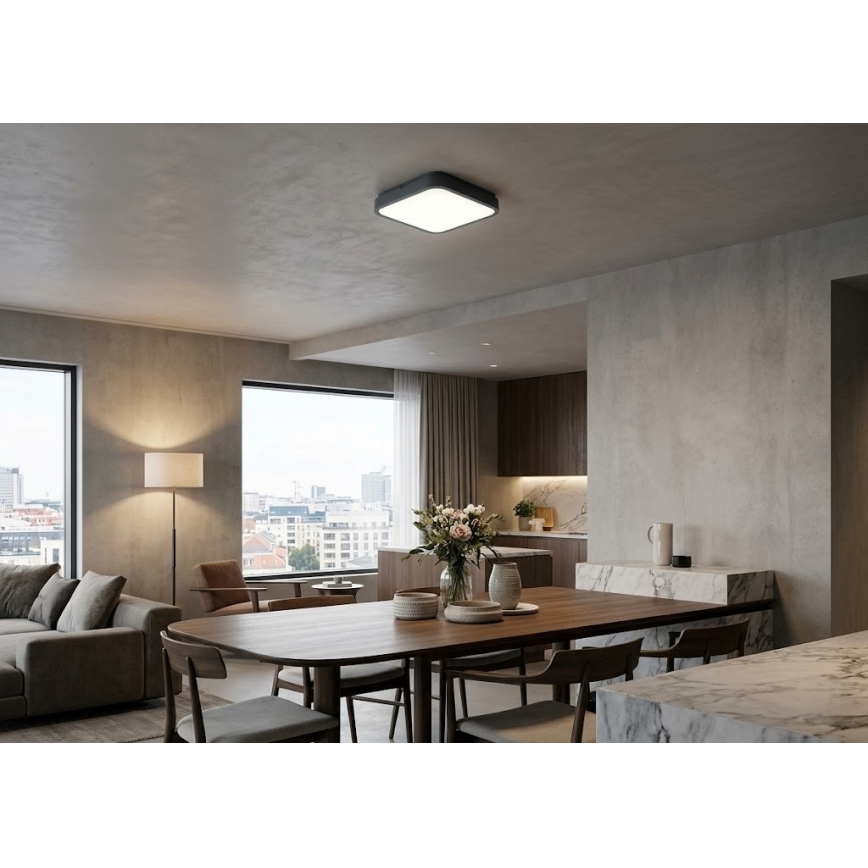 BRILAGI - LED badeværelsesloftarmatur ZENNA LED/18W/230V 28,5x28,5 cm IP44 antracit