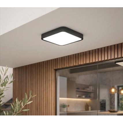 BRILAGI - LED badeværelsesloftlampe ZENNA LED/18W/230V 28,5x28,5 cm IP44 sort