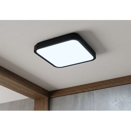 BRILAGI - LED badeværelsesloftlampe ZENNA LED/24W/230V 34,5x34,5 cm IP44 sort