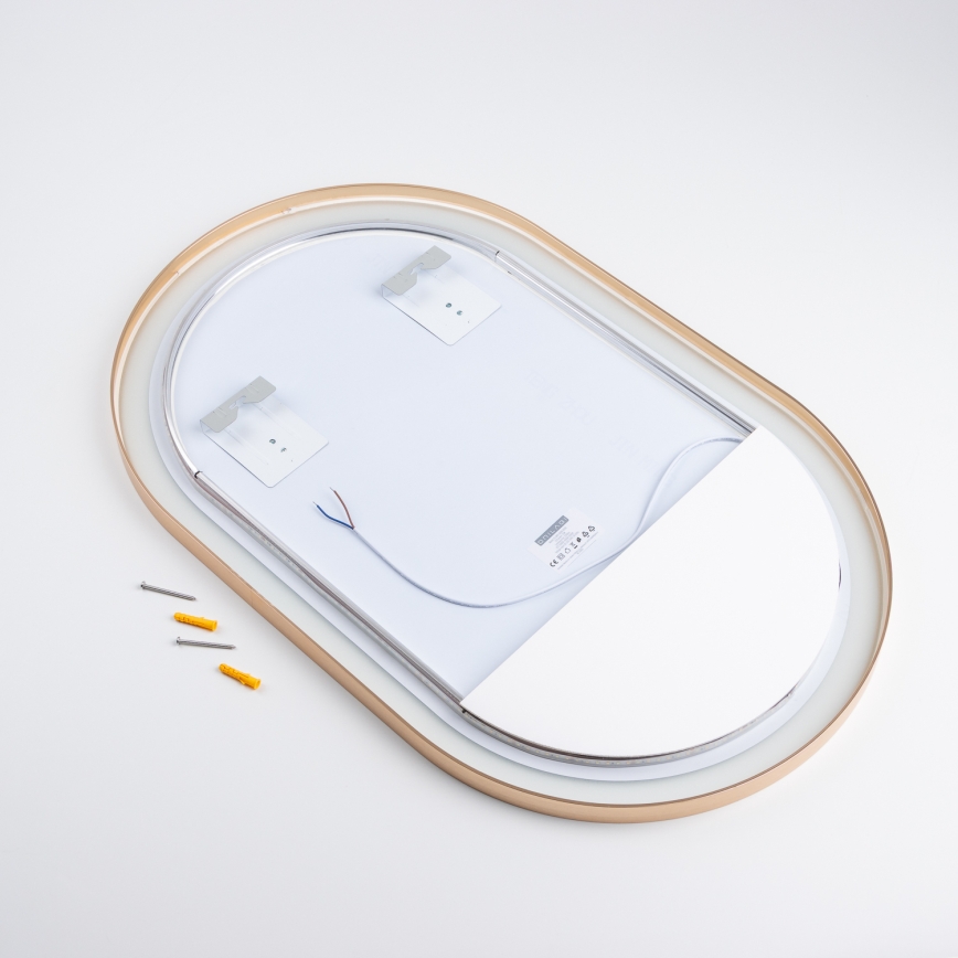 Brilagi - LED badeværelsesspejl ERBA LED/25W/230V 50x80 cm guld IP44 CRI 90 dæmpbart + CCT