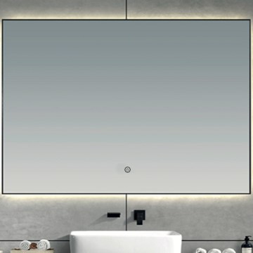 Brilagi - LED badeværelsespejl SUELLO LED/28W/230V 60x80 cm sort IP44 CRI 90 dæmpbart + CCT