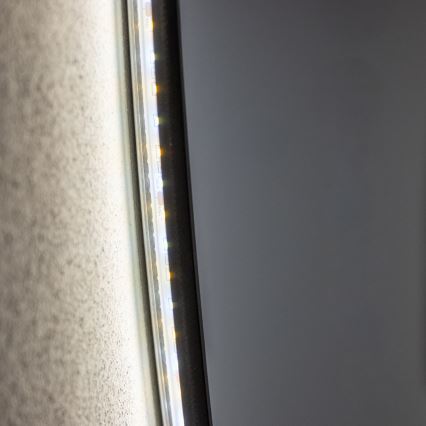 Brilagi - LED-badeværelsesspejl VENA BLACK LED/32W/230V Ø 100 cm IP44 CRI 90, dæmpbart + CCT