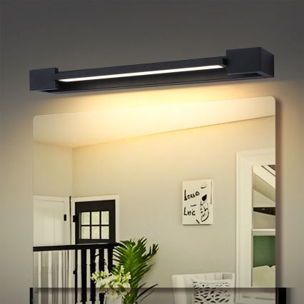 Brilagi - LED-spejlbelysning til badeværelse AQUA LINE LED/12W/230V 45 cm IP44 sort CRI 90