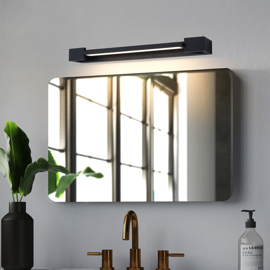 Brilagi - LED-spejlbelysning til badeværelse AQUA LINE LED/12W/230V 45 cm IP44 sort CRI 90