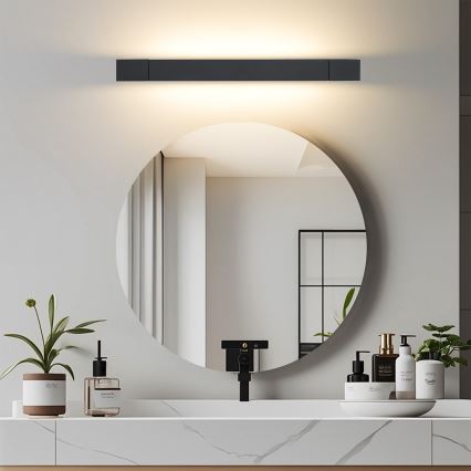 Brilagi - LED-spejlbelysning til badeværelse AQUA LINE LED/12W/230V 45 cm IP44 sort CRI 90