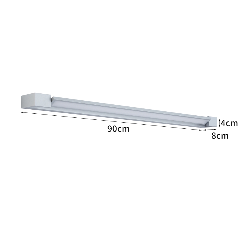 Brilagi - LED-spejlbelysning til badeværelset AQUA LINE LED/24W/230V 90 cm IP44 mat krom CRI 90