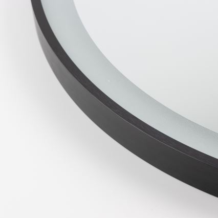 Brilagi - LED badeværelsesspejl ASTI LED/19W/230V Ø 60 cm sort IP44 CRI 90 dæmpbar + CCT
