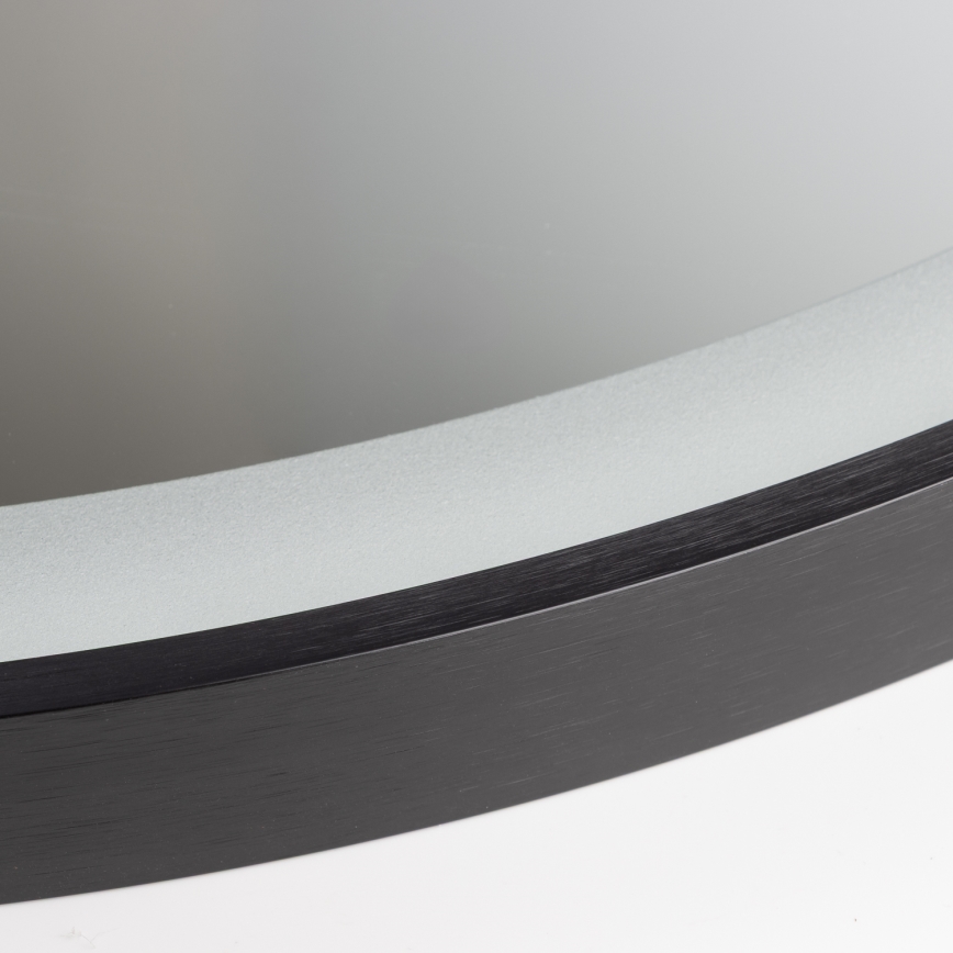 Brilagi - LED badeværelsesspejl ASTI LED/19W/230V Ø 60 cm sort IP44 CRI 90 dæmpbar + CCT