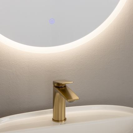 Brilagi - LED-badeværelsesspejl BERNATE LED/19W/230V Ø 60 cm sølv IP44 CRI 90 dæmpbar + CCT