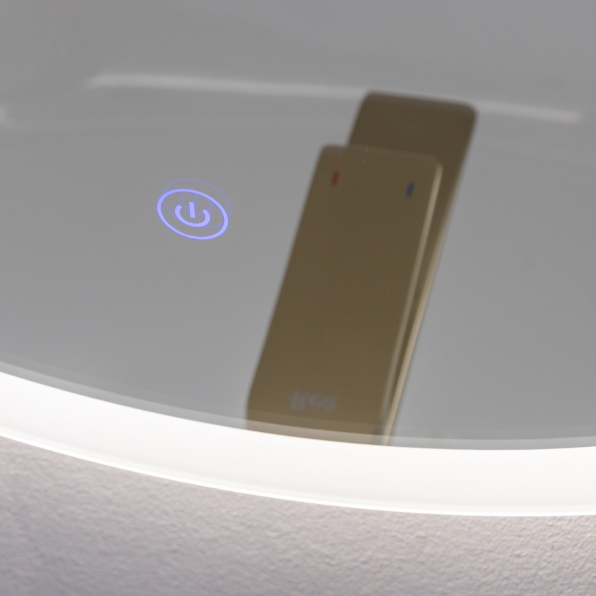 Brilagi - LED-badeværelsespejl CUNEO LED/19W/230V Ø 60 cm IP44 CRI 90 dæmpbar + CCT