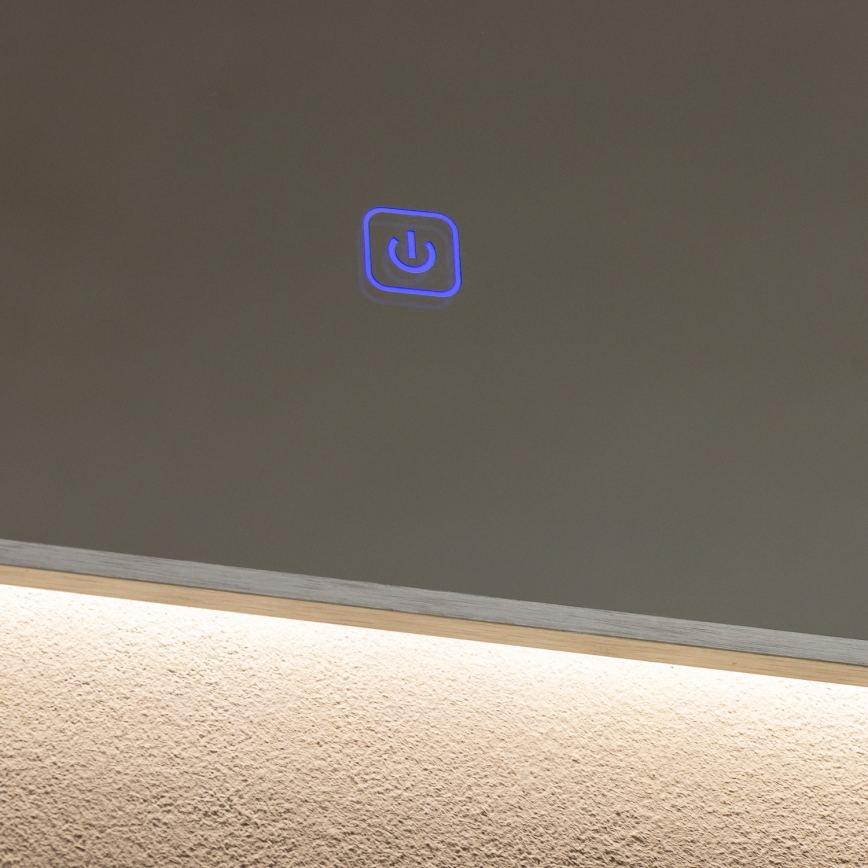Brilagi - LED-badeværelsesspejl DESIO LED/20W/230V 40x60 cm sølvfarvet IP44 CRI 90 dæmpbar + CCT