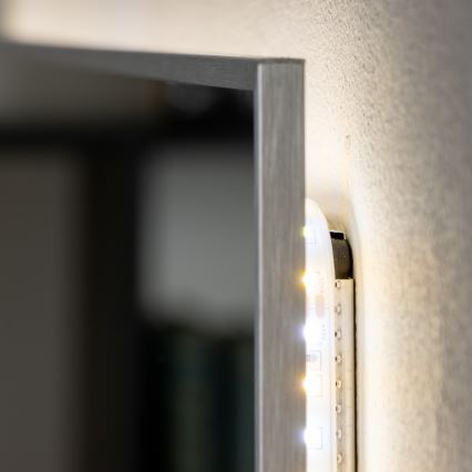 Brilagi - LED badeværelsesspejl DESIO LED/28W/230V 60x80 cm sølv IP44 CRI 90 dæmpbar + CCT