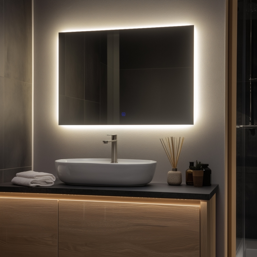Brilagi - LUCE LED-badeværelsesspejl LED/30W/230V 60x90 cm IP44 CRI 90 dæmpbart + CCT