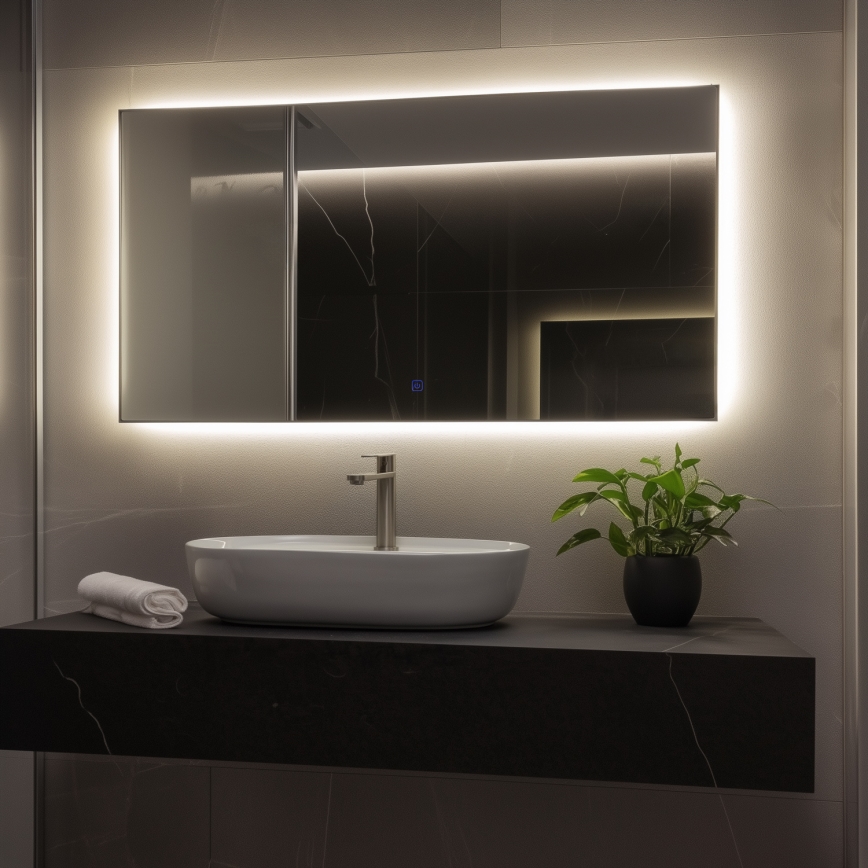 Brilagi - LED badeværelsesspejl LUCE LED/36W/230V 60x120 cm IP44 CRI 90 dæmpbar + CCT