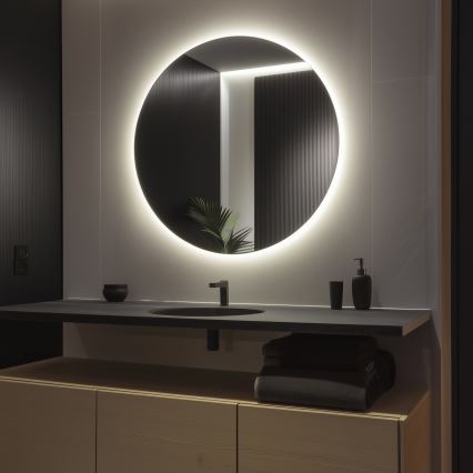 Brilagi - LED-badeværelsesspejl LUNA LED/32W/230V Ø 100 cm IP44 CRI 90 dæmpbart +CCT