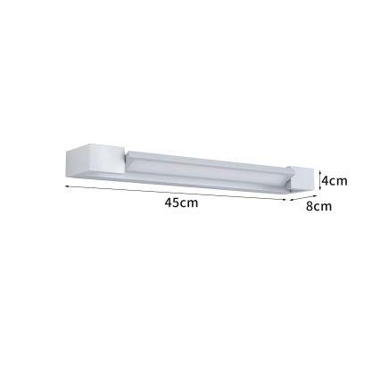 Brilagi - LED-spejlbelysning til badeværelset AQUA LINE LED/12W/230V 45 cm IP44 mat krom CRI 90