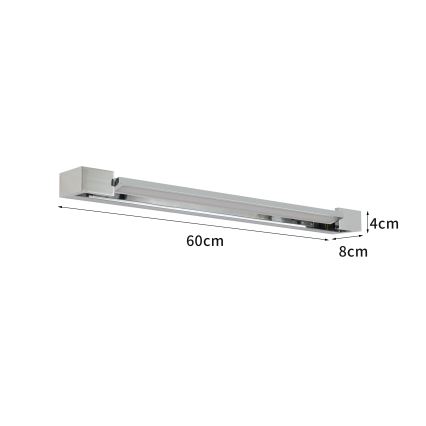 Brilagi - AQUA LINE LED-spejlbelysning til badeværelset, LED/18W/230V, 60 cm, IP44, blank krom