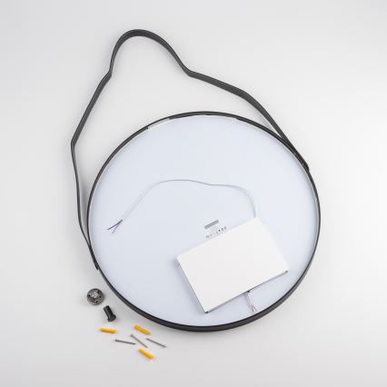 Brilagi - Badeværelsesspejl PALANZO LED/19W/230V Ø 60 cm sort IP44 CRI 90 dæmpbar + CCT
