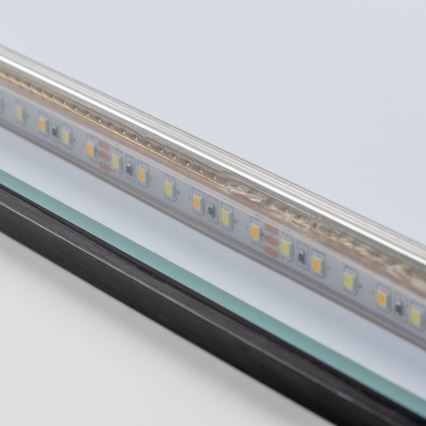 Brilagi - LED badeværelsesspejl SUELLO LED/24W/230V 60x60 cm sort IP44 CRI 90 dæmpbart + CCT