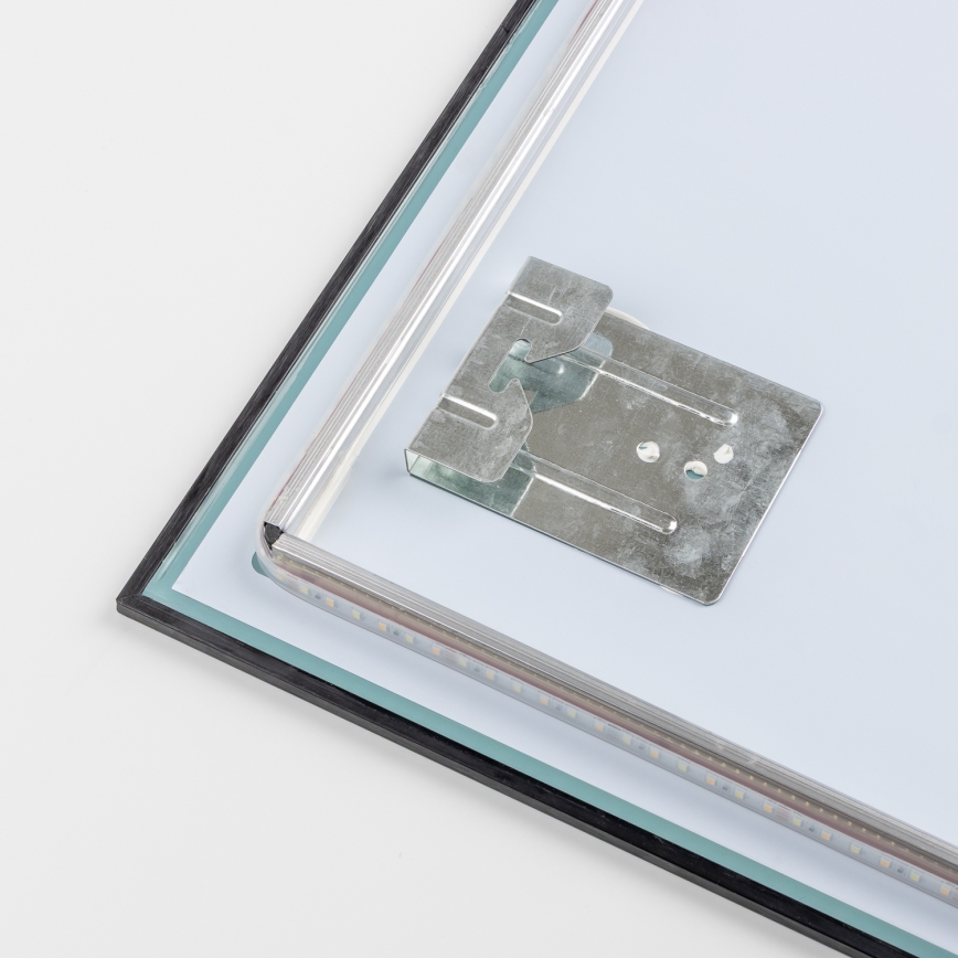 Brilagi - LED badeværelsespejl SUELLO LED/28W/230V 60x80 cm sort IP44 CRI 90 dæmpbart + CCT