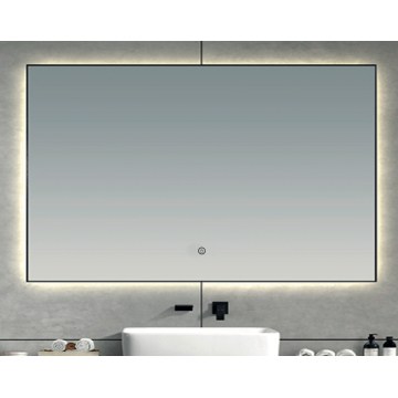 Brilagi - LED badeværelsesspejl SUELLO LED/30W/230V 60x90 cm sort IP44 CRI 90 dæmpbar + CCT