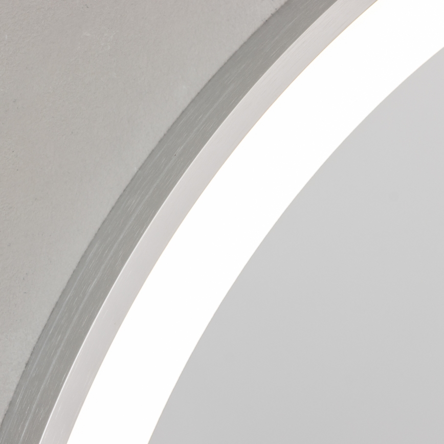 Brilagi - LED badeværelsesspejl TORINO LED/19W/230V Ø 60 cm sølv IP44 CRI 90 dæmpbart + CCT