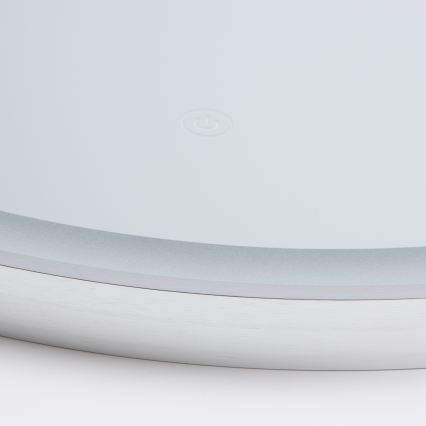 Brilagi - LED badeværelsesspejl TORINO LED/19W/230V Ø 60 cm sølv IP44 CRI 90 dæmpbart + CCT