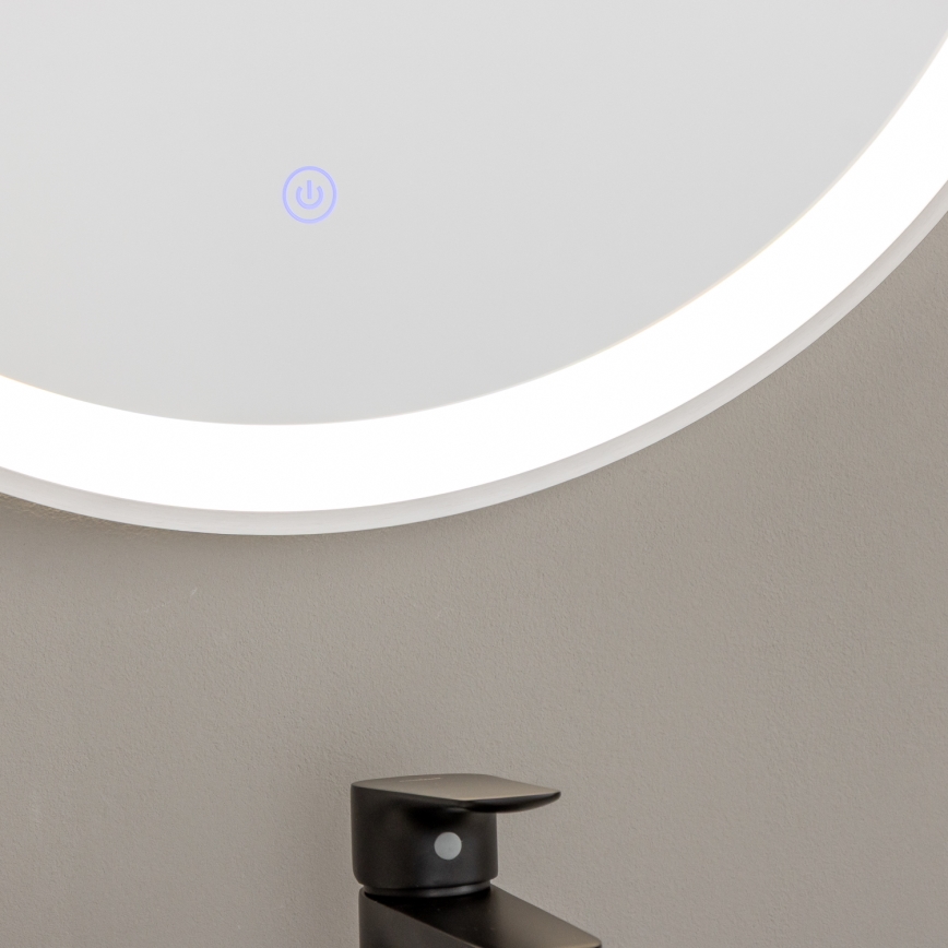 Brilagi - LED badeværelsesspejl TORINO LED/19W/230V Ø 60 cm sølv IP44 CRI 90 dæmpbart + CCT