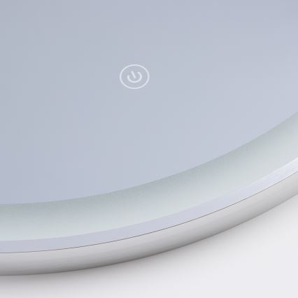 Brilagi - LED badeværelsesspejl TORINO LED/19W/230V Ø 60 cm sølv IP44 CRI 90 dæmpbart + CCT