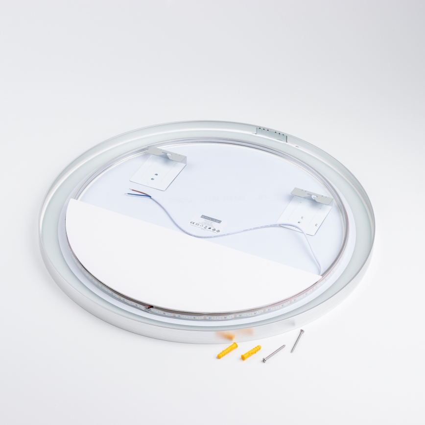 Brilagi - LED badeværelsesspejl TORINO LED/19W/230V Ø 60 cm sølv IP44 CRI 90 dæmpbart + CCT