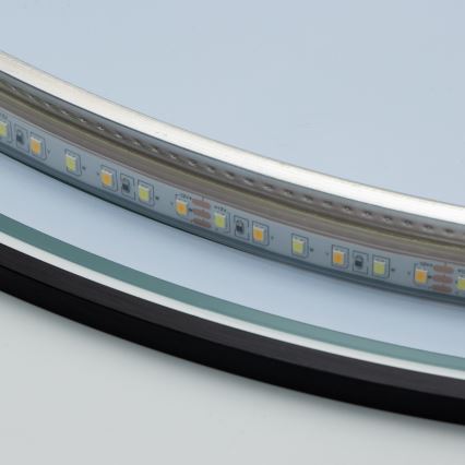 Brilagi - LED badeværelsesspejl VENA BLACK LED/19W/230V Ø 60 cm IP44 CRI 90 dæmpbar + CCT