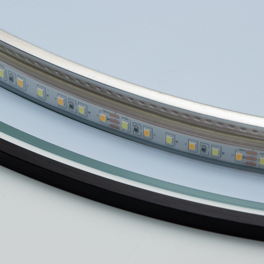 Brilagi - LED badeværelsesspejl VENA BLACK LED/19W/230V Ø 60 cm IP44 CRI 90 dæmpbar + CCT