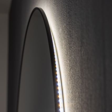 Brilagi - LED-badeværelsesspejl VENA BLACK LED/26W/230V Ø 80 cm IP44 CRI 90 dæmpbart + CCT