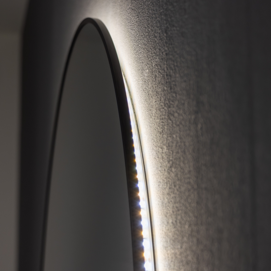 Brilagi - LED-badeværelsesspejl VENA BLACK LED/26W/230V Ø 80 cm IP44 CRI 90 dæmpbart + CCT