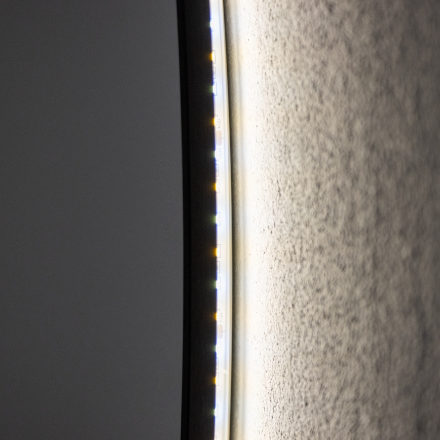 Brilagi - LED-badeværelsesspejl VENA BLACK LED/26W/230V Ø 80 cm IP44 CRI 90 dæmpbart + CCT