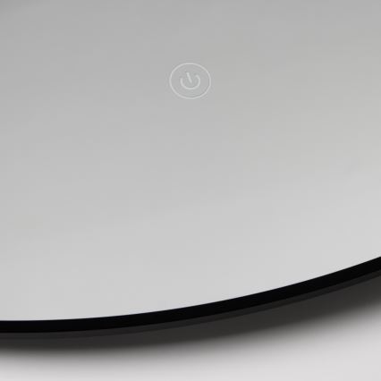 Brilagi - LED-badeværelsesspejl VENA BLACK LED/26W/230V Ø 80 cm IP44 CRI 90 dæmpbart + CCT