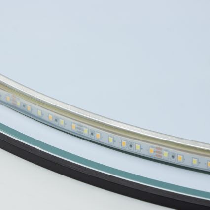 Brilagi - LED-badeværelsesspejl VENA BLACK LED/26W/230V Ø 80 cm IP44 CRI 90 dæmpbart + CCT