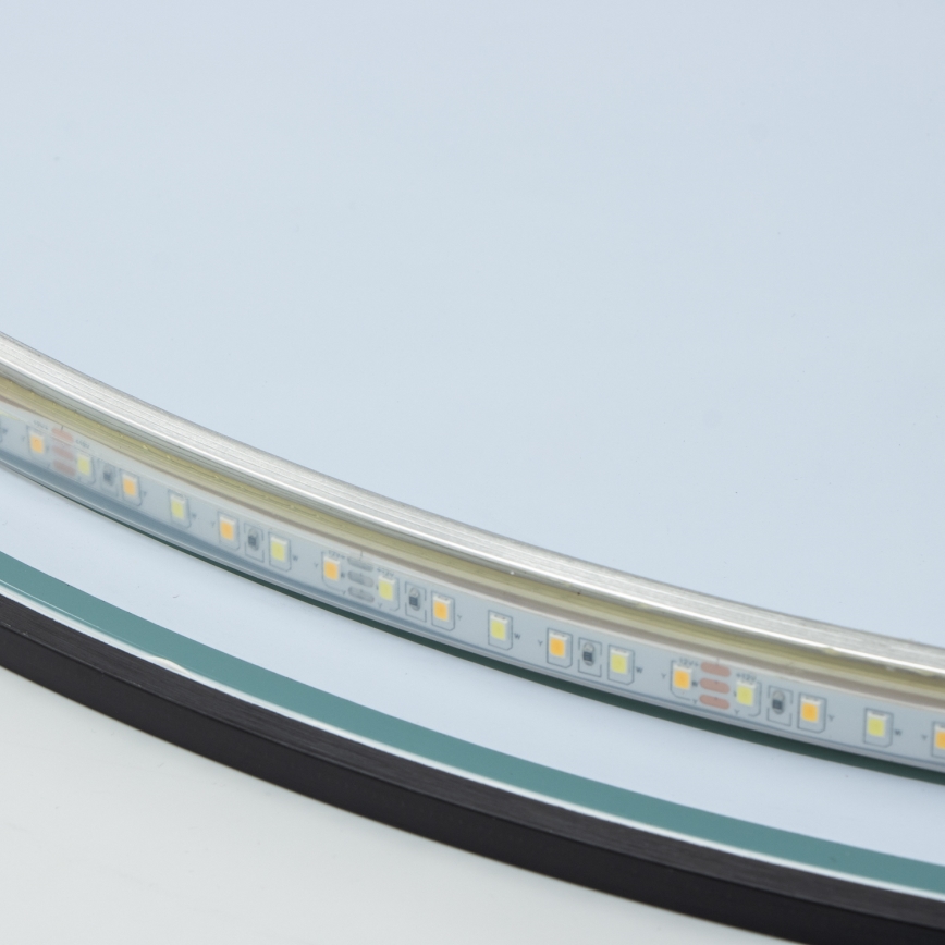 Brilagi - LED-badeværelsesspejl VENA BLACK LED/26W/230V Ø 80 cm IP44 CRI 90 dæmpbart + CCT
