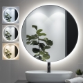 BRILAGI - LED-badeværelsesspejl VENA BLACK LED/26W/230V Ø 80 cm IP44 CRI 90 dæmpbart + CCT