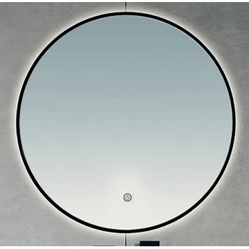 Brilagi - LED-badeværelsesspejl VENA BLACK LED/32W/230V Ø 100 cm IP44 CRI 90, dæmpbart + CCT