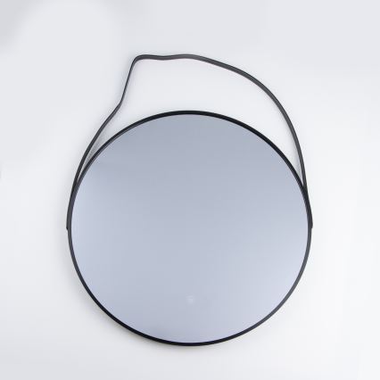 Brilagi - LED-badeværelsesspejl VERESE LED/19W/230V Ø 60 cm sort IP44 CRI 90 dæmpbar + CCT