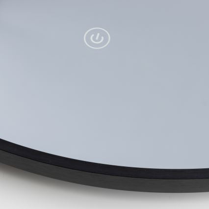 Brilagi - LED-badeværelsesspejl VERESE LED/19W/230V Ø 60 cm sort IP44 CRI 90 dæmpbar + CCT