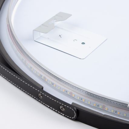 Brilagi - LED-badeværelsesspejl VERESE LED/19W/230V Ø 60 cm sort IP44 CRI 90 dæmpbar + CCT