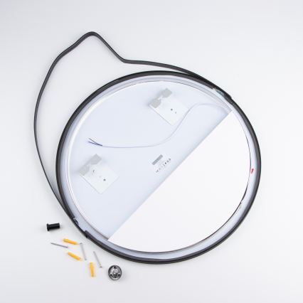 Brilagi - LED-badeværelsesspejl VERESE LED/19W/230V Ø 60 cm sort IP44 CRI 90 dæmpbar + CCT