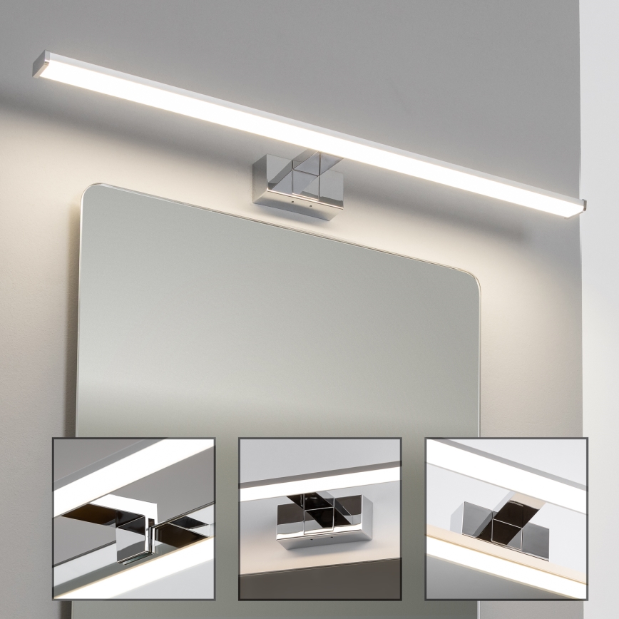 Brilagi - LED-belysning til badeværelsesspejl 3-i-1 VESTRA LED/15W/230V 80 cm IP44 blank krom