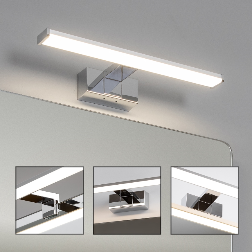 Brilagi - LED belysning til badeværelsesspejl 3-i-1 VESTRA LED/8W/230V 40 cm IP44 blank krom